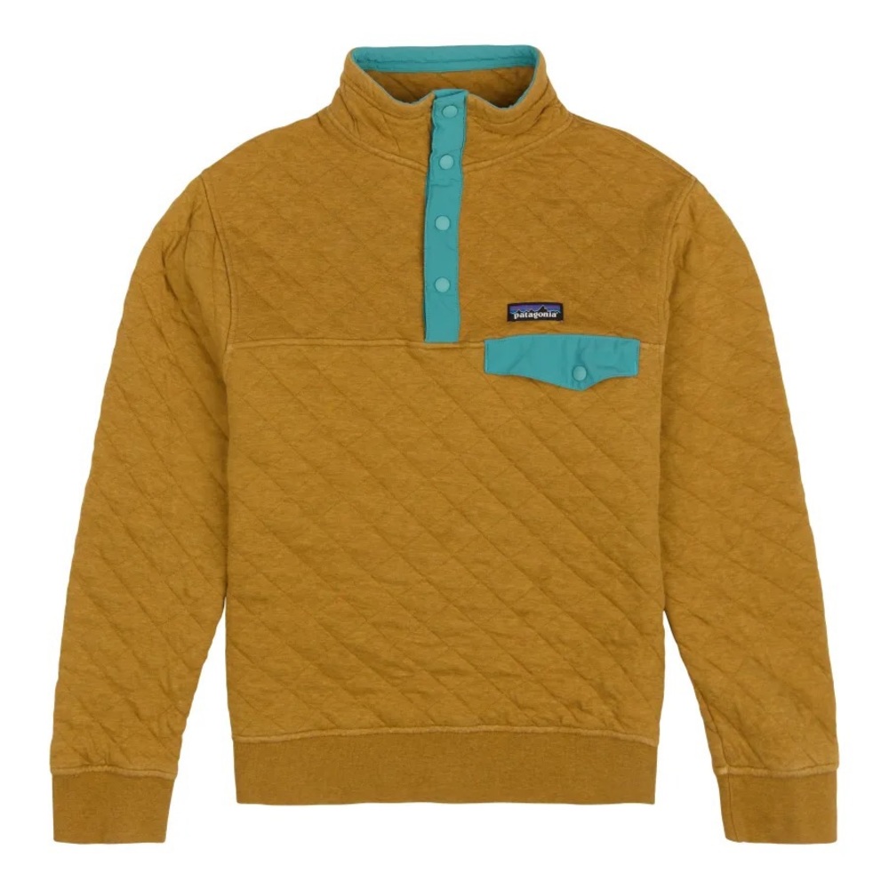 Patagonia Men’s Cotton Quilted Tapenade (Mustard) Snap-T Pullover, Size: XXL